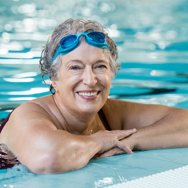 Swimming activity at Bucks County Independent senior living